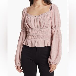 ASTR Plisse Top - Blush
